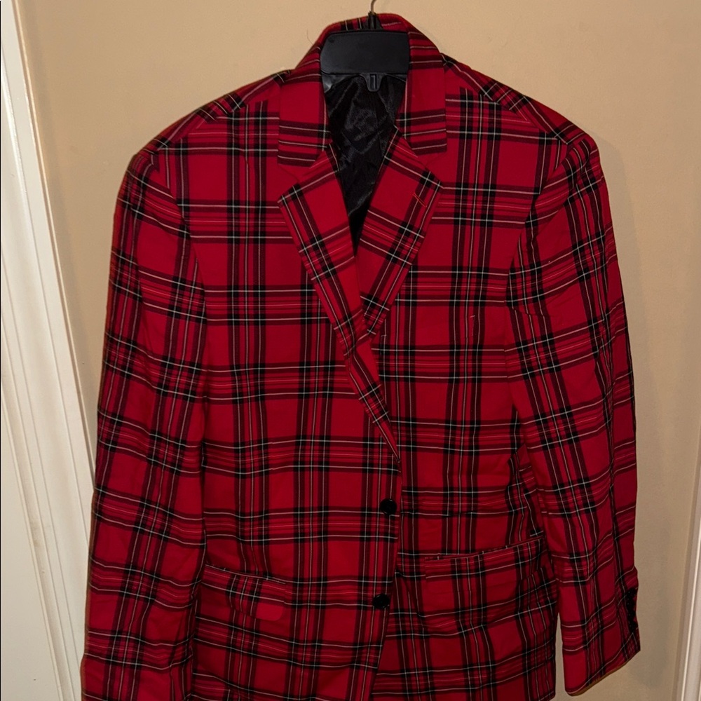 Saddlebred Classic Red Plaid Blazer